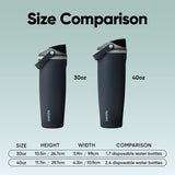 Owala FreeSip Sway Insulated Stainless Steel Water Bottle with Two-Way Spout, Built-In Straw and Bucket Handle, Made for Travel, School, and Sports, 30oz, BPA Free, Leak Proof, Foggy Tide