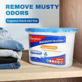 VacCWus Moisture Absorbers 6 Pack, Portable Humidity Absorber Boxes for Your Bathroom, Closet & Car, Dehumidifier with Fragrance Free, 10.5 Oz
