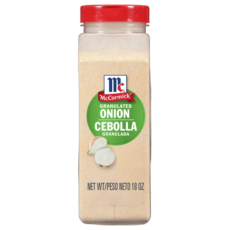 McCormick Granulated Onion - 18 oz - Savory Pure Onion Flavor for Cooking - Convenient Onion Substitute