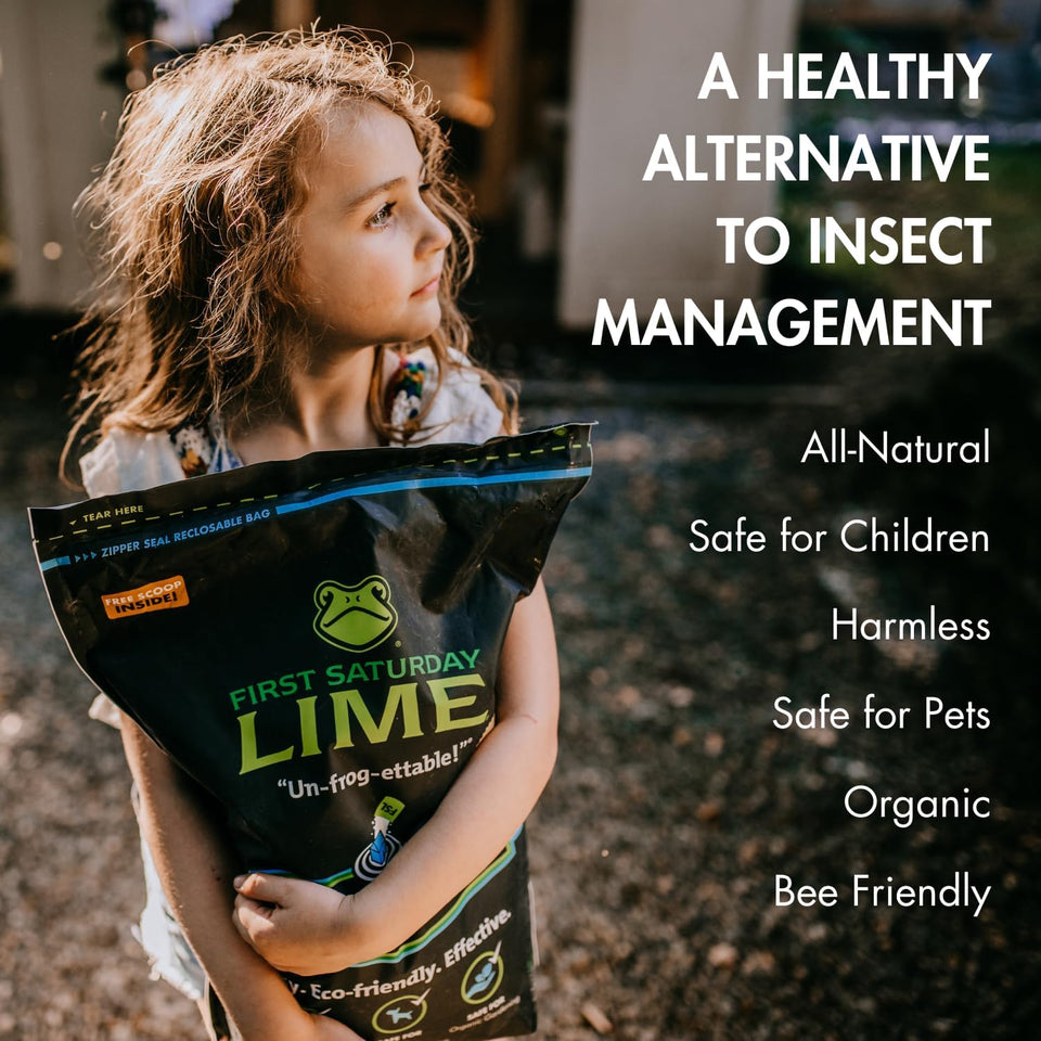 First Saturday Lime Insect Deterrent-20LB Bag| Monthly Insect Shield| Multi-CWrpose Insect Control for Outdoors| Prevents Ants & Other Insects