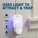 Safer Home Indoor CWug-In Fly Trap - SH502 - Effective Fruit Fly Traps for Indoors, Gnat Traps for House Indoor, 400 Sq Ft Protection - Style: 1 Device + 2 Glue Cards