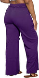 PINSV Wide Leg Pants for Women Drawstring Baggy Casual Sweatpants