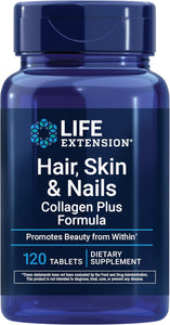 Life Extension Hair, Skin, & Nails- Collagen Plus, 120 Count