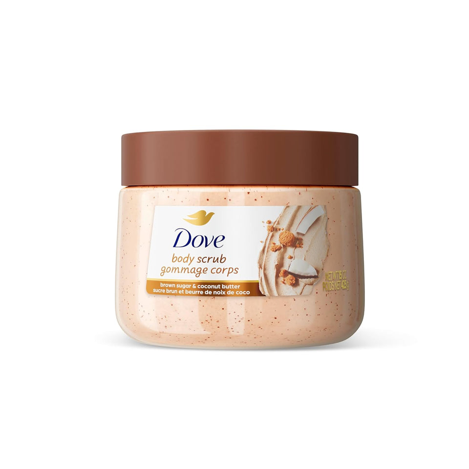 Dove Brown Sugar and Coconut Butter Body Scrub Exfoliates and DeeCWy Nourishes for Smooth, Radiant Skin 15 oz