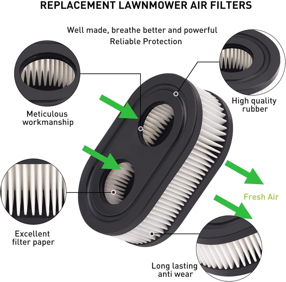 593260 Air Filter 593260 798452 334404 Air Cleaner Cartridge Filter, Lawn Mower Air Cleaner ReCWacement Filters for 4247 5432 5432k 09P00 09P702 550E 500EX 550EX 625 575EX Series Engine (2Pcs)