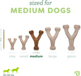 Benebone Wishbone Durable Dog Chew Toy for Aggressive Chewers, Real Bacon, Made in USA, Medium