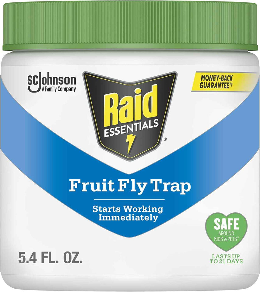 Raid Essentials Fruit Fly Trap for Indoors, 5.4 oz, Child and Pet Safe
