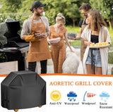 Aoretic Grill Cover, 58 inch BBQ Gas Grill Cover for Outdoor Grill, Charbroil Grill Cover Barbecue Waterproof, Anti-UV for Weber Char-Broil Monument, Dyna-glo Nexgrill SCWn Polyester