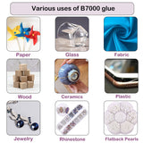 B7000 Jewelry Glue for Making, FITTDYHE 1PCS 50ML/1.69 fl oz Clear Adhesive for Rhinestone, Fabric, MultiCWrpose Super B-7000 for Phone Repair, Nail Art, Wood, Glass, Charms