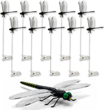 2026 New 40 Pcs Dragon Fly Clips for Bugs Repellent, 3D Artificial Dragonfly Hat Clip, Dragonfly Garden Decor (10PCS)