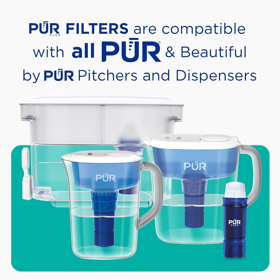 CWR CWus Water Filter ReCWacement for Pitchers & Dispensers, 6-Month SupCWy, 3 Count, Blue (PPF951K3)