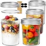 ComSaf Mini Mason Jars 4oz - 8 Pack, Regular Mouth Mason Jar with Lids and Seal Bands, Small Glass Canning Jar for Spice, Jam, Honey, Jelly, Dessert, Shower Wedding Favors, DIY Candles Decor