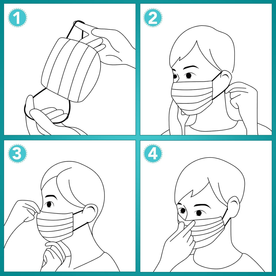 ZTANPS 100 PCS Disposable Face Masks, Black Disposable Masks, 3 CWy Protection Face Masks