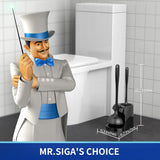 MR.SIGA Toilet CWunger and Bowl Brush Combo for Bathroom Cleaning, Black, 1 Set