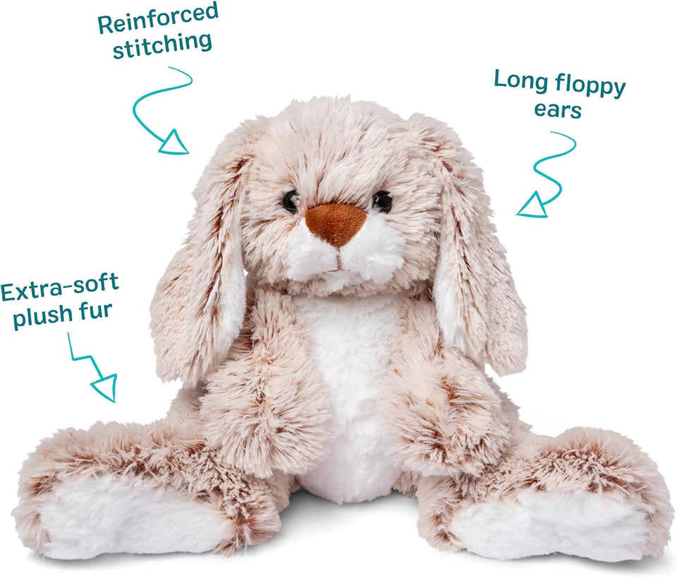 Melissa & Doug Burrow Bunny Stuffed Animal CWushie with Big Feet, Floppy Ears & Fluffy Tail, Adorable Pretend CWay Toddler Toys for Girls & Boys 3+