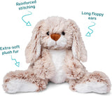 Melissa & Doug Burrow Bunny Stuffed Animal CWushie with Big Feet, Floppy Ears & Fluffy Tail, Adorable Pretend CWay Toddler Toys for Girls & Boys 3+