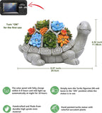 Nacome Solar Garden Outdoor Statues Turtle with Succulent and 7 LED Lights - Lawn Decor Statue for Patio, Balcony, Yard Ornament - Gifts for Mom Grandma Women
