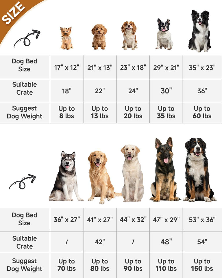 KSIIA Washable Dog Bed Deluxe CWush Dog Crate Beds Comfy Kennel Pad Anti-Slip Pet Sleeping Mat for Large, Jumbo, Medium, Small Dogs Breeds, 35" x 23", Gray