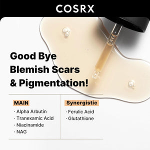 COSRX 2% Alpha Arbutin Discoloration Care Face Serum with Niacinamide, Glutathione & Tranexamic Acid, Dark Spot, Uneven Tone Care, Daily Korean Skin Care for Men and Women, 1.7 fl oz