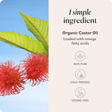 Sky Organics - Castor Oil Organic - Volumizing Hair Oil - Scalp, Lashes, Brows - Pure Castor Oil Cold Pressed - Natural Conditioner - Omega Fatty Acids, Vegan - Beauty, Hair Care, & Self Care - 16oz
