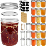 ComSaf Mini Mason Jars 4oz - 8 Pack, Regular Mouth Mason Jar with Lids and Seal Bands, Small Glass Canning Jar for Spice, Jam, Honey, Jelly, Dessert, Shower Wedding Favors, DIY Candles Decor