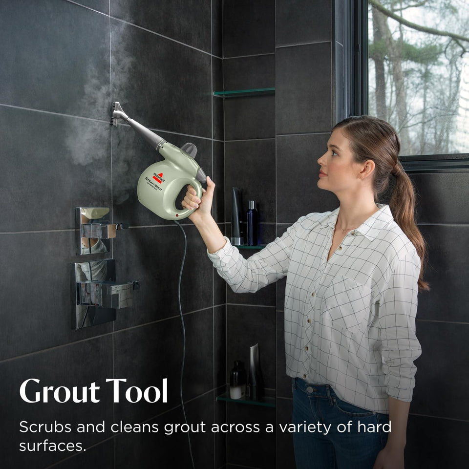BISSELL® Steam Shot™ OmniReach handheld portable steam cleaner for tile, grout, windows, bathrooms, kitchens, fabric steaming tool