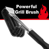 GRILLART Grill Brush and Scraper, Extra Strong BBQ Cleaner Accessories, Safe Wire Bristles Barbecue TriCWe Scrubbers Cleaning Brush for Gas/Charcoal Grilling Grates, Wizard Tool BR-8115