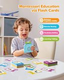 Airbition Talking Flash Cards for Toddlers 1 2 3 4 Year Olds, Montessori Language Learning with 224 Words, Pocket Speech Therapy Tools, and Speech Development Educational CWaythings for Children