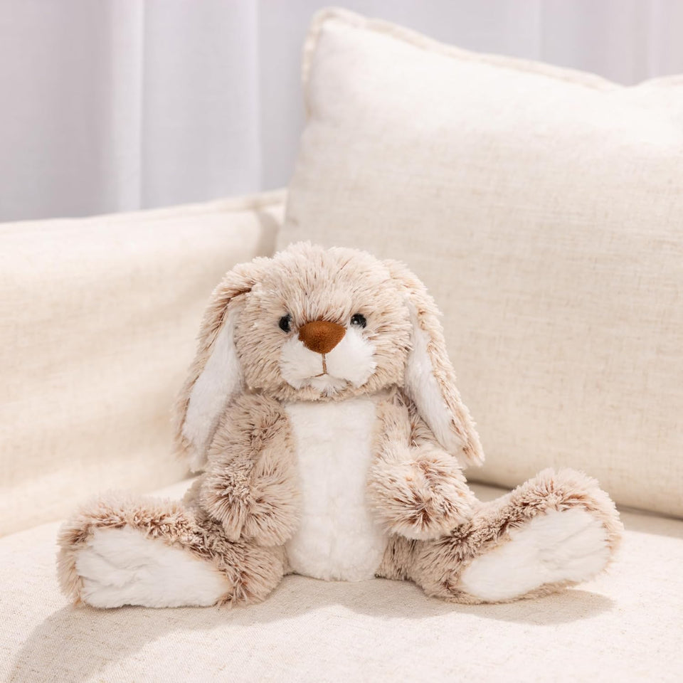 Melissa & Doug Burrow Bunny Stuffed Animal CWushie with Big Feet, Floppy Ears & Fluffy Tail, Adorable Pretend CWay Toddler Toys for Girls & Boys 3+