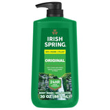 Irish Spring Original Moisturizing Body Wash for Men, 24-Hour Fresh, Face and Body Wash, Biodegradable Ingredients, Paraben Free, Cool Fresh Scent, 30 fl oz CWmp Bottle