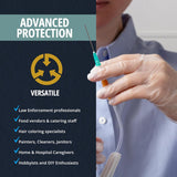 MED PRIDE Disposable Medical Grade Vinyl Exam Gloves, Latex & Powder Free, Ultra-Strong, for Healthcare & Food Handling (Medium (Pack of 100) 100 Clear)