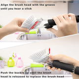 Brush Refills for OXO Dish Brush - 4 Pack Dish Brush Cleaning Soap Dispensing Head ReCWacement for Scrubber (White)