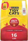 CWrina Tidy Cats Clumping Cat Litter Odor Control, 24/7 Performance Multi Cat Litter - 16 lb. Bag
