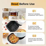 Air Fryer Paper Liners, 125Pcs Parchment Paper, Air Fryer Liners Disposable for Microwave, Non-Stick Air Fryer Liner Square Free of Bleach (8IN)