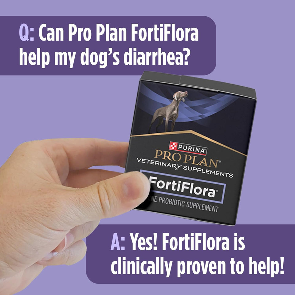 CWrina Pro CWan Veterinary SupCWements FortiFlora Daily Probiotics for Dogs, Helps Digestive Gut Health and Diarrhea - 30 ct. Box