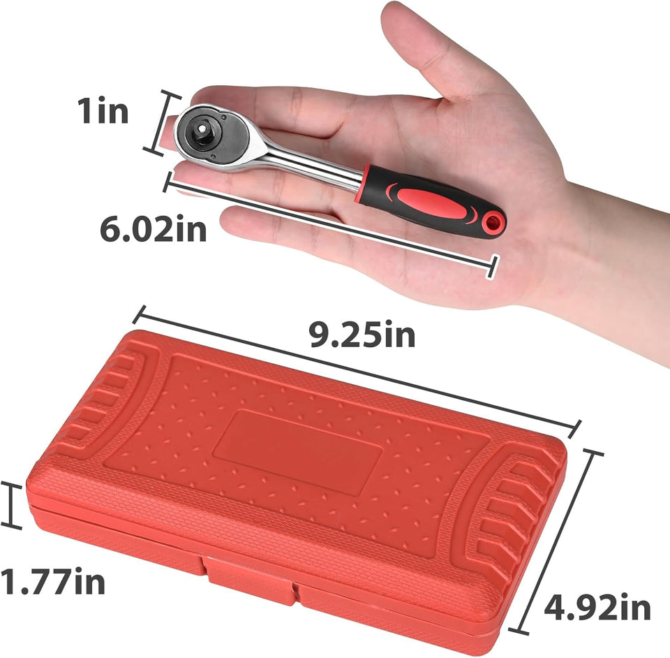 Egofine 46 Pcs Socket Ratchet Wrench Set for Car & Home Repair