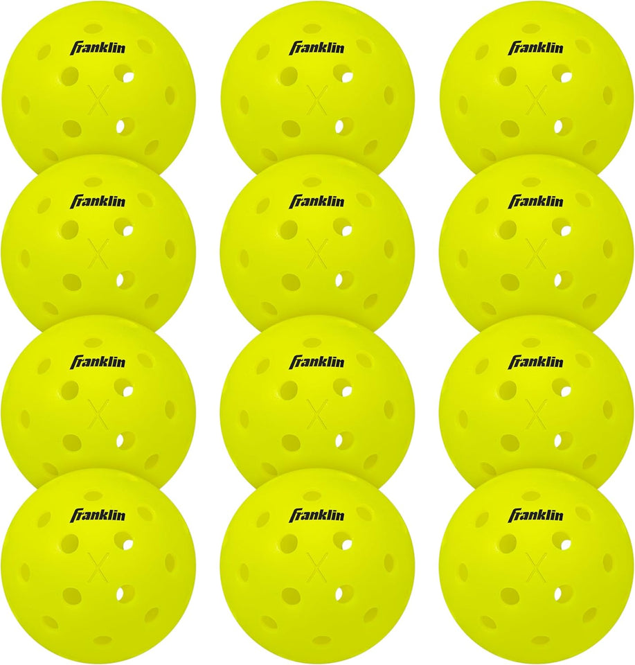 Franklin Sports X-40 Outdoor Pickleballs - Official Ball of USA Pickleball, APP Tour + US Open - Regulation Size