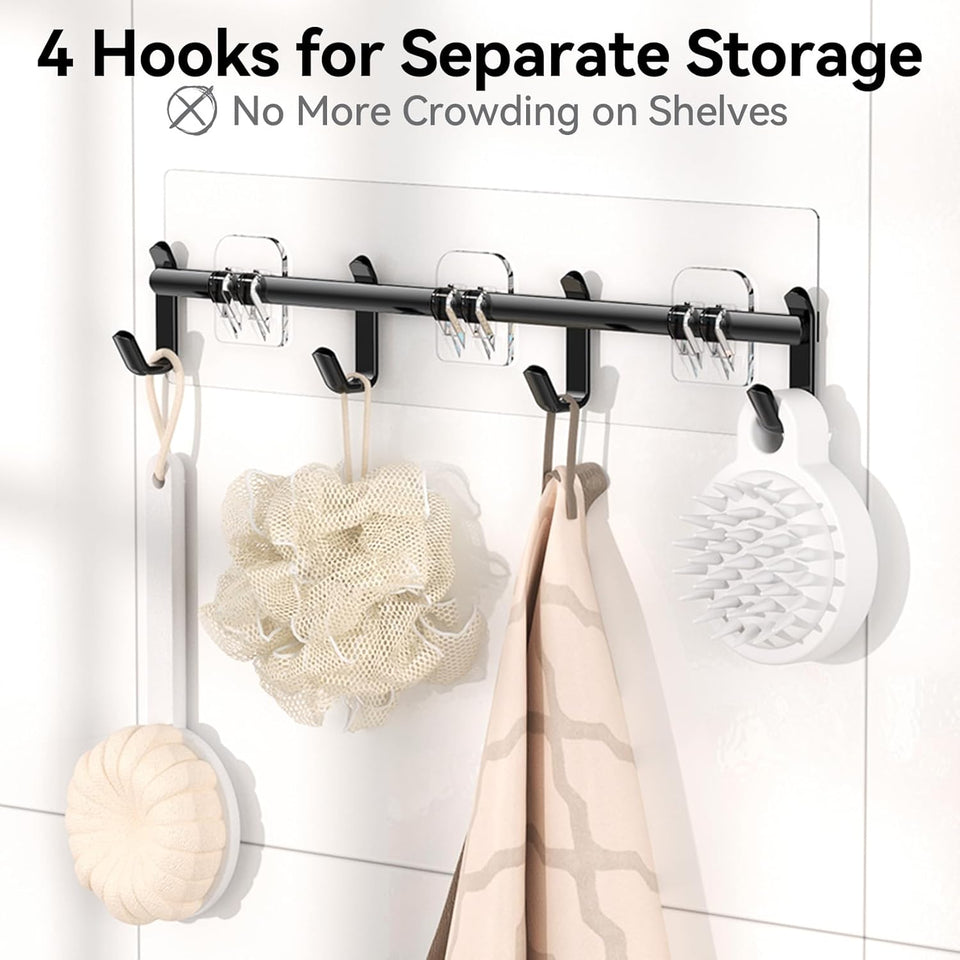 YASONIC Shower Caddy, 100% Rustproof Shelves for Inside Shower, No Drilling Bathroom Organizers and Storage, 6 Pack Large Capacity Bathroom Caddy for Kitchen & Home Decor