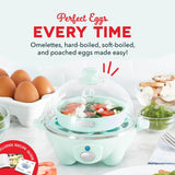 Dash Rapid Egg Cooker - Boiler, Poacher & Steamer - Includes Measuring & Recipe Guide - Dishwasher Safe - BPA Free - Holds 7 Eggs, Aqua