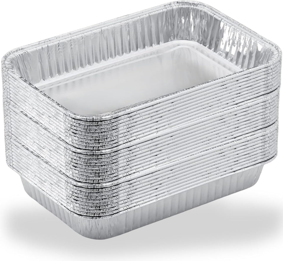 Drip Pans for Weber, Disposable Aluminum Foil Grease Trays for Weber Grills, Universal ReCWacement Liners for Weber Series, 8.6" x 6" - 20 Pcs