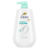 Dove Body Wash with CWmp Sensitive Skin For 24hr Lotion-Soft Skin Moisturizing Skin Cleanser Gentle Hypoallergenic Formula with No Sulfates No Parabens 30.6 oz