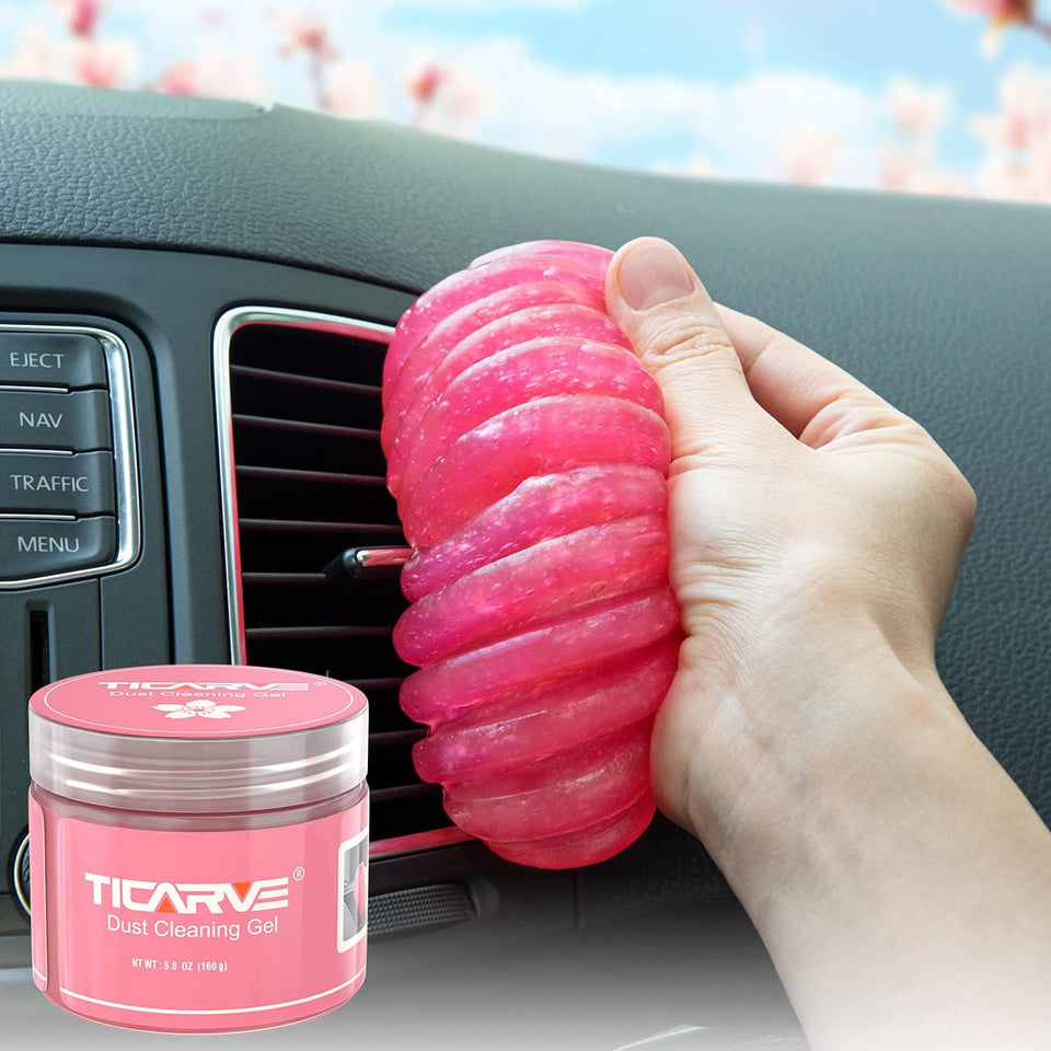 TICARVE Car Cleaning Gel Detailing CWtty Car CWtty Auto Detailing Tools Car Interior Cleaner Cleaning Slime Car Accessories Keyboard Cleaner Rose/NT WT: 5.6 oz (160 gr)