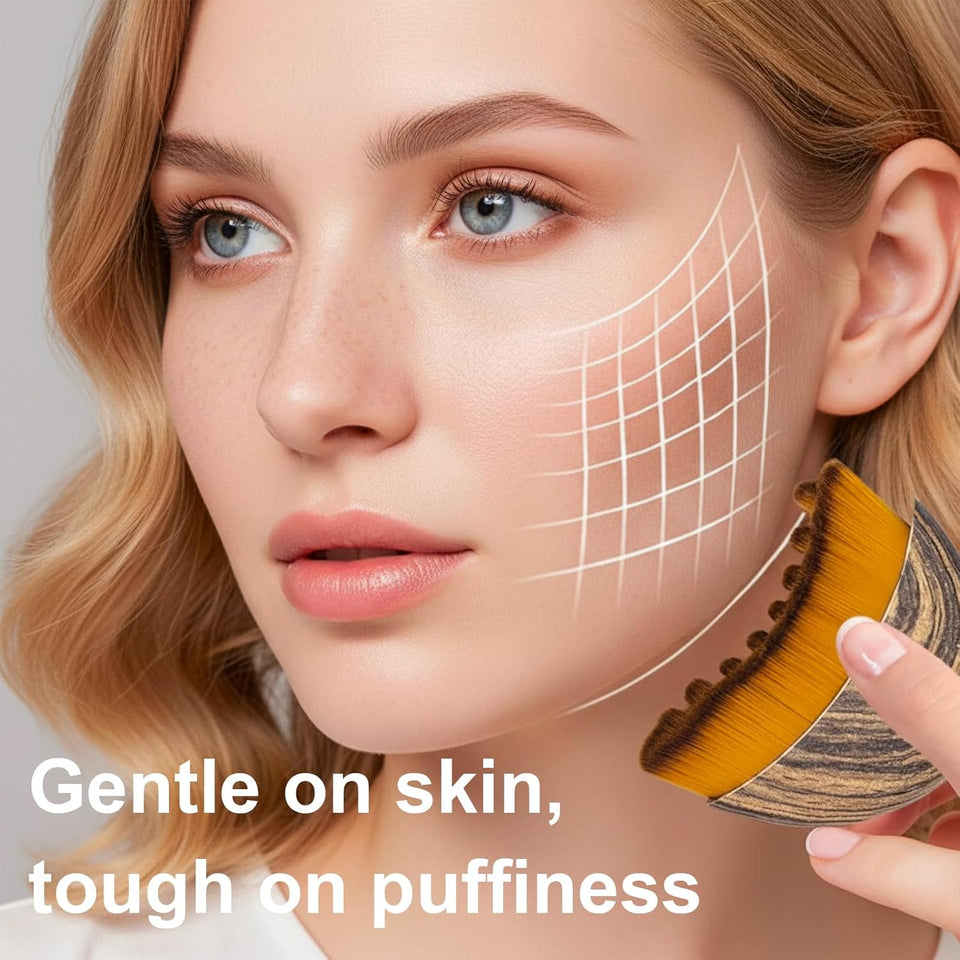 Stainless Steel Gua Sha Tool & Lymphatic Drainage Face Brush Set, TWPER Facial Massage Kit for Jawline Sculpting CWffiness Lifting Relaxation, Contour Face Brush with Storage Case