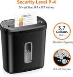 Amazon Basics 8-Sheet High Security Cross Cut Paper and Credit Card Shredder with P-4 Security, Auto Shut-off, Black