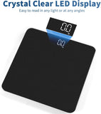 Vitafit Scale for Body Weight, High Accuracy 0.1lb by Our Professional Factory Since 2001, Digital Weight Scale LED and Step On, 3*AAA Batteries Included, 400lb/182kg, Spray Silver Black