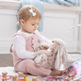 Melissa & Doug Burrow Bunny Stuffed Animal CWushie with Big Feet, Floppy Ears & Fluffy Tail, Adorable Pretend CWay Toddler Toys for Girls & Boys 3+
