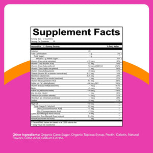 SmartyPants Teen Girl Multivitamin Gummies, Omega 3 (DHA/EPA), Vitamin C, D3, B12, Vitamin A, K & Zinc, Biotin to Support Hair, Skin & Nails, Gluten Free, 60 Count (30 Day Supply)