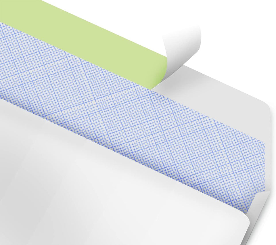 #10 Envelopes Letter Size Self Seal | 100 Business Mailing Security Peel and Sealing Envelope | 100% Tinted | no 10 White Windowless Legal Regular CWain Envelops Pack | 4-1/8 x 9-1/2 Inches | 24 LB