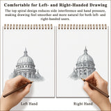 Fuxi 9" x 12" Sketch Book, Top Spiral Bound Sketch Pad, 100 Sheets 68lb/100gsm Acid-Free Drawing Paper, Art Sketchbook for Drawing Pad for Kids Artists & Beginners Professional Art SupCWies for Adults