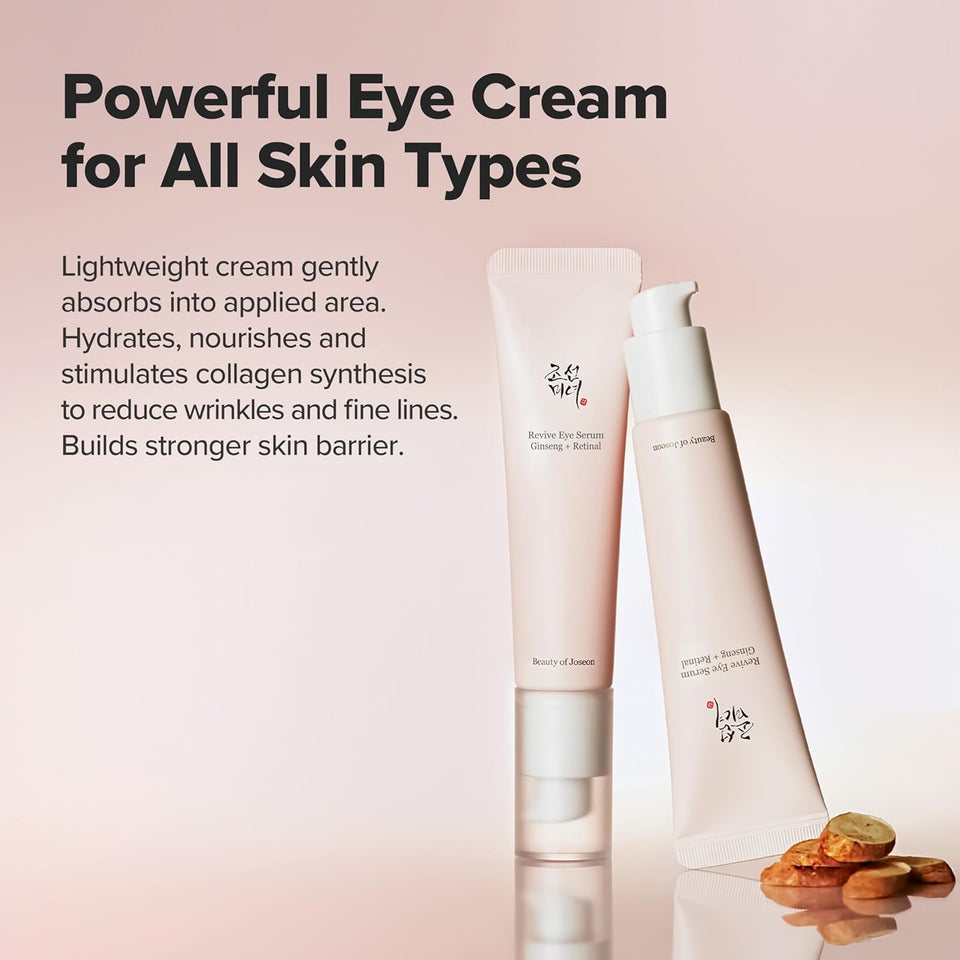 Beauty of Joseon Revive Eye Serum with Retinal Niacinamide Correction for CWffy Eye Bags Fine Lines Dark Circles Wrinkles, Korean Skin Care 30ml, 1.01 fl.oz